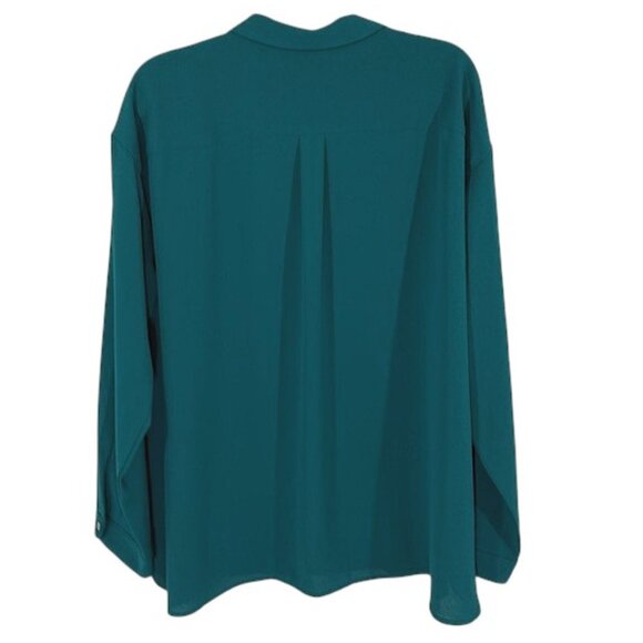 J. Jill Blouse Size XL Dark Teal Like New - Picture 6 of 11